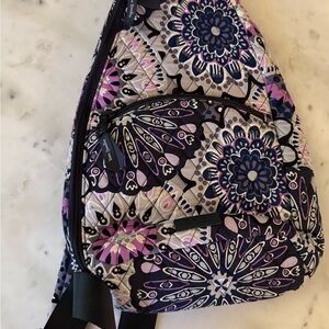 Vera Bradley Blue and Purple Floral Backpack
